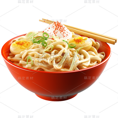 中餐饺子汤面食物贴纸