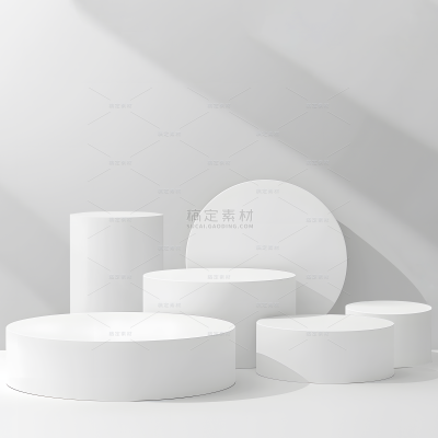 常规系列3D多个圆柱台通用背景素材