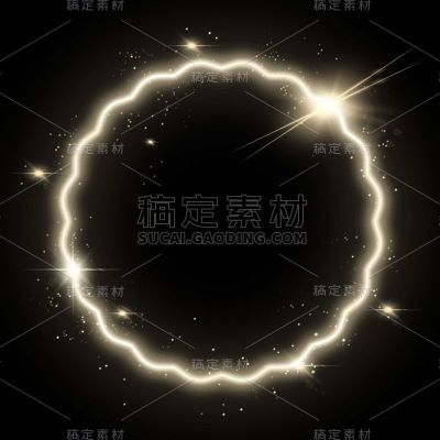 特效通用金色粒子光圈元素素材