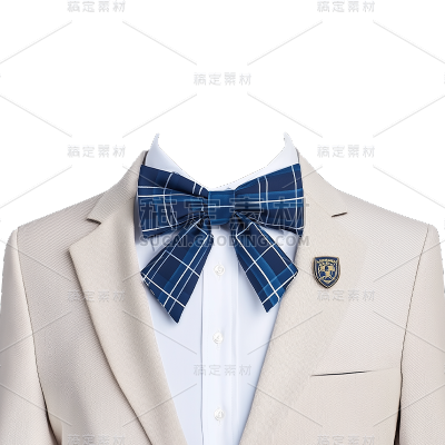 人物系列证件照服装西装蝴蝶领结贴纸