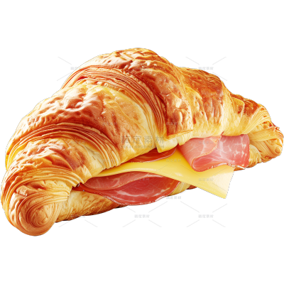 美食写实牛角包