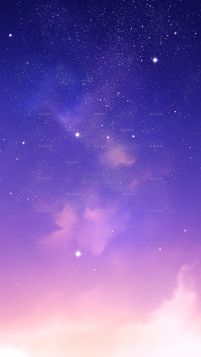 风光系列唯美感蓝紫色星空云彩背景