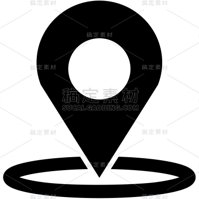 常规系列红色/黑色矢量定位图标通用元素素材