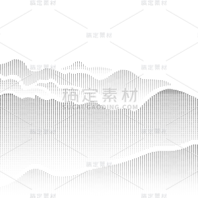 纹理通用黑色线条山水元素素材