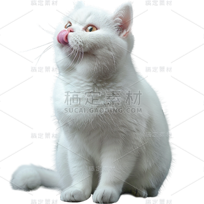 动物系列通用写实英短猫猫贴纸元素素材