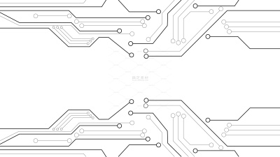 科技风系列黑白电子元件线条背景（td）