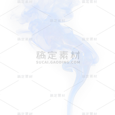 写实烟雾蓝色有色气体元素贴纸