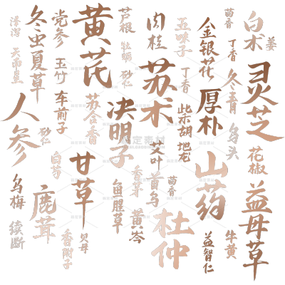 医疗系列中医相关书法背景