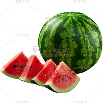 夏天通用实景绿色西瓜水果元素