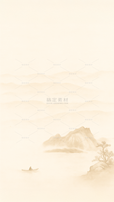中国风系列古风山水插画图片