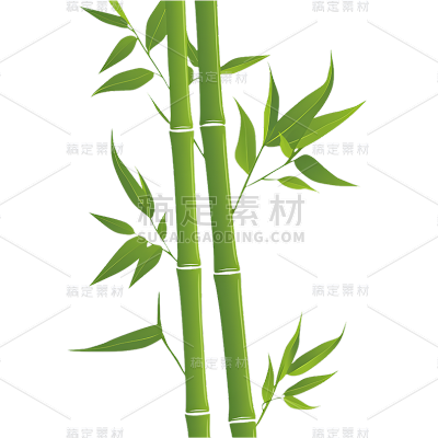植物通用绿色矢量竹子元素素材
