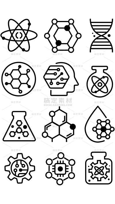 科技风通用矢量科技图标元素素材