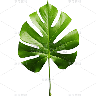 通用绿色树叶植物叶子元素贴纸