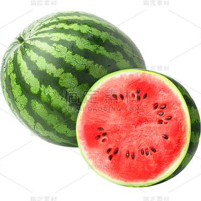 夏季果蔬通用实景组合西瓜元素素材