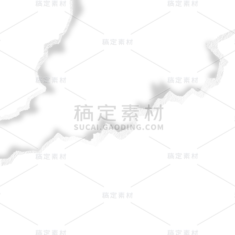 特效白色撕纸边缘元素素材