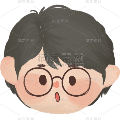 小红书挡脸涂鸦头像贴纸套装