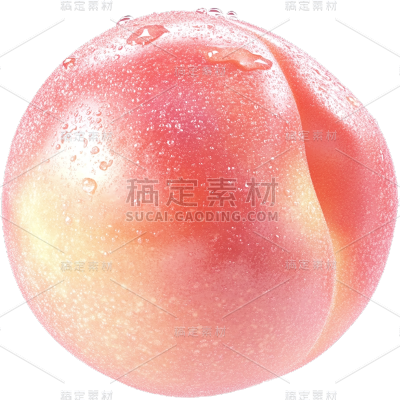 果蔬通用写实桃子水果贴纸
