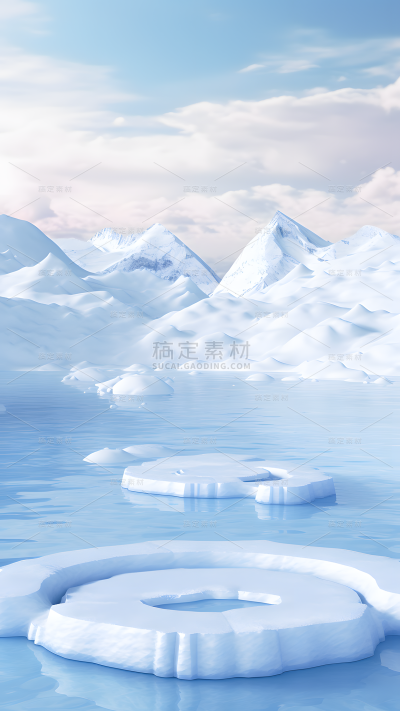 冬天冬季上新展台背景