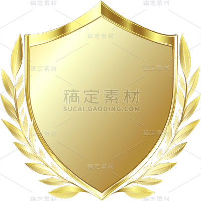 图标系列金色3D盾牌