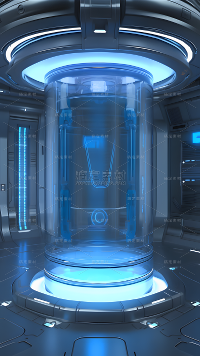 科技风通用3D材质机械概念空间背景图片素材