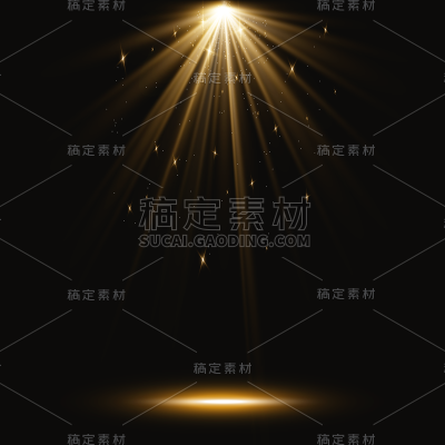 特效通用金色光束光点光效元素素材
