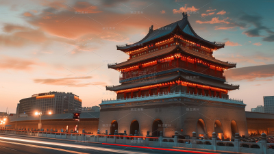 常规通用中国古建筑背景图片