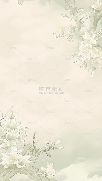 中国风通用古风花卉背景