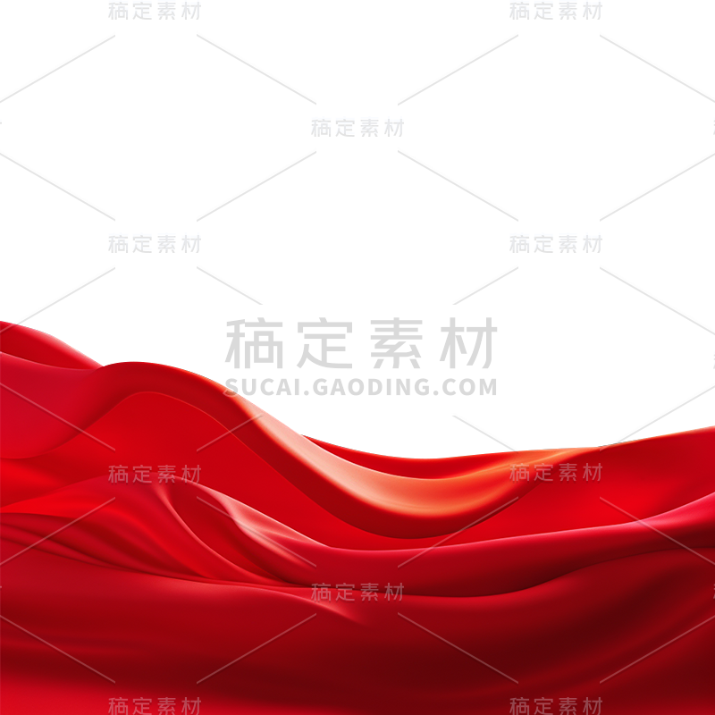 通用红色流动感丝巾围巾丝绸贴纸