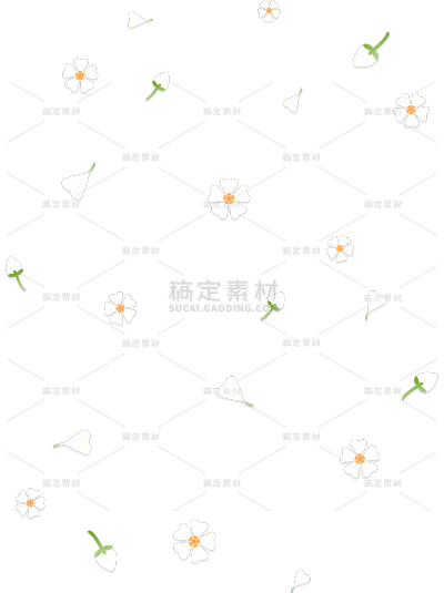 植物系列插画风小花背景