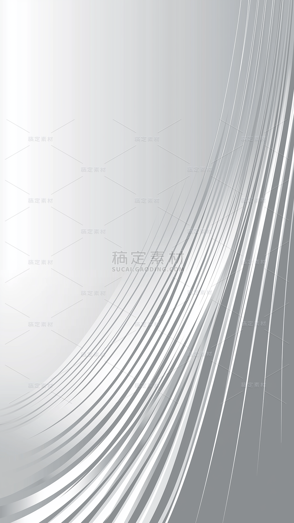 常规通用抽象灰白曲线背景