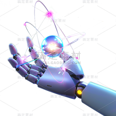 科技风通用3D智能机器人手组合元素素材