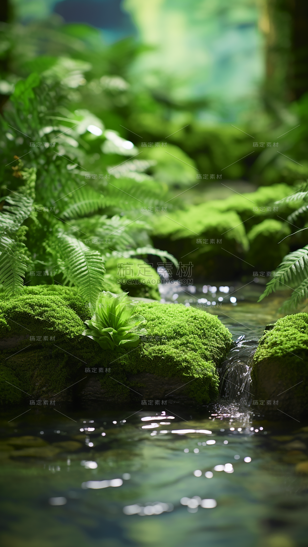 通用电商促销户外绿植场景3D立体C4D场景背景图片素材