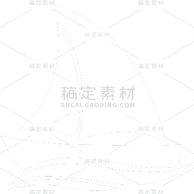 交通系列黑色交通帆船矢量元素