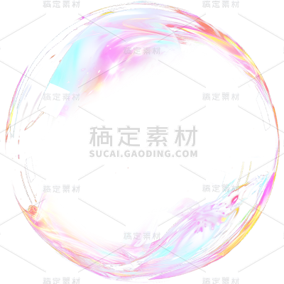 通用彩色透明气泡冒泡元素贴纸