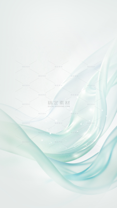 背景系列大气感渐变丝绸液态青绿色背景