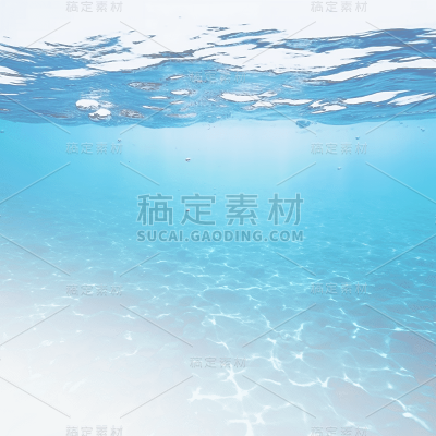 蓝色水面水花