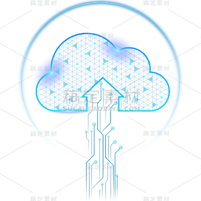 科技风通用科技素材云计算元素素材
