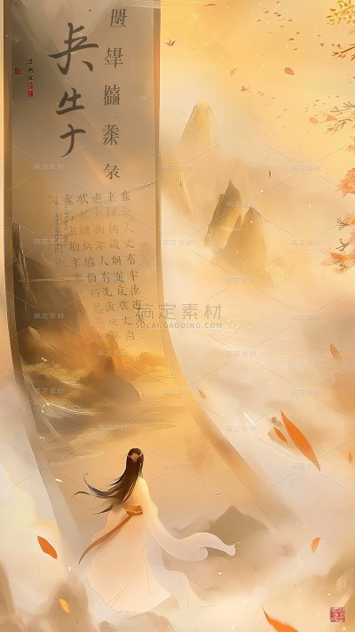 通用中国风书本创意古风背景素材