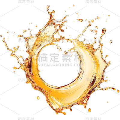 果蔬系列写实圈型果汁水花贴纸