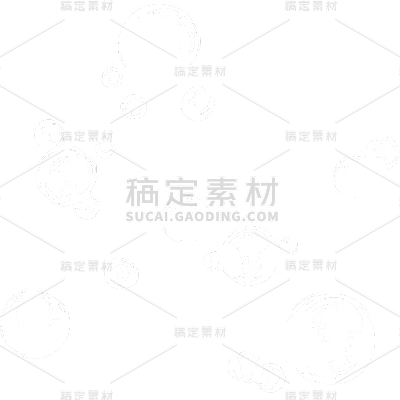 通用白色透明气泡冒泡元素贴纸