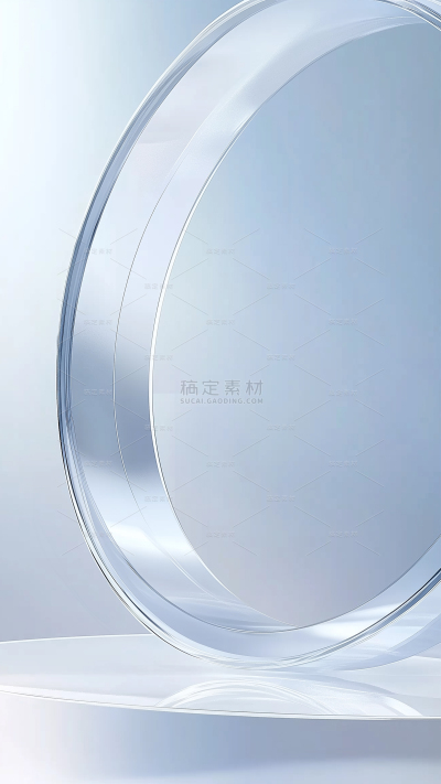 常规简约感玻璃丝带展台背景