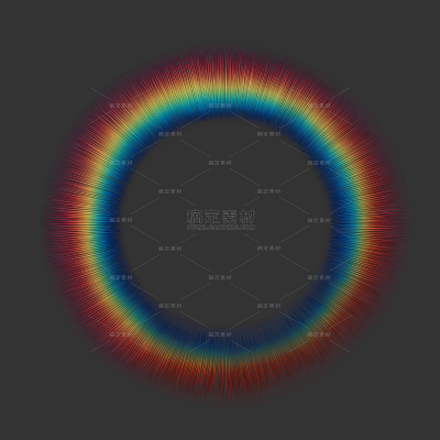 特效系列动态感太阳透镜彩色圆形发散光线光斑特效