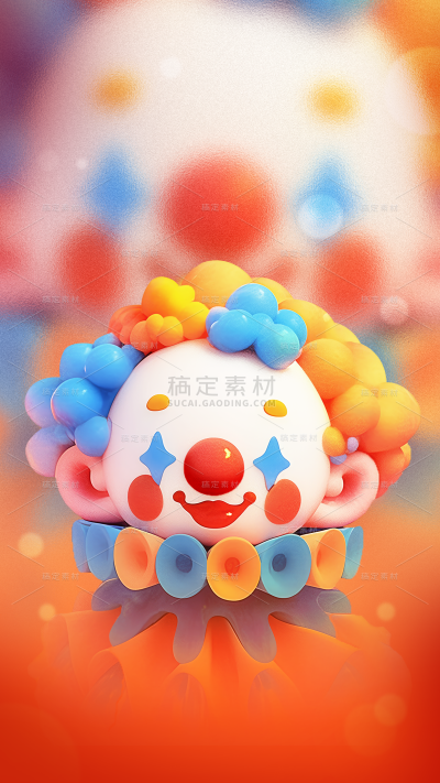 愚人节梦幻感软3D小丑背景