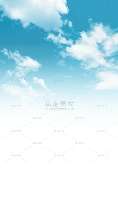 风光通用渐变天空白云元素素材