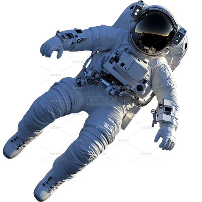 宇宙系列写实感宇航员漂浮侧面