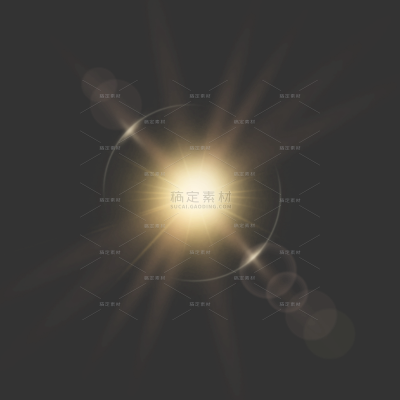 特效系列写实感金色阳光光束贴纸（td）