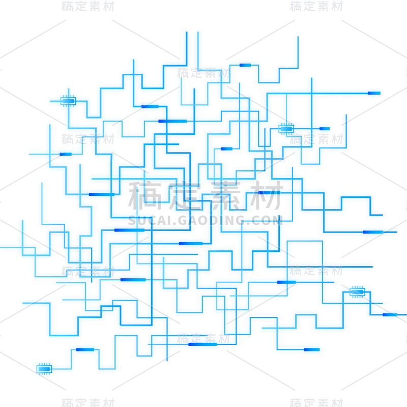 通用元素蓝色科技感科技风交叉线条