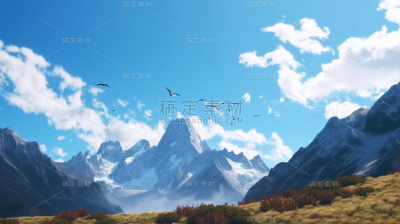 山川河流山峰景观风景壁纸