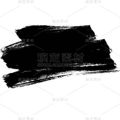 常规系列黑色肌理涂鸦笔刷通用元素素材
