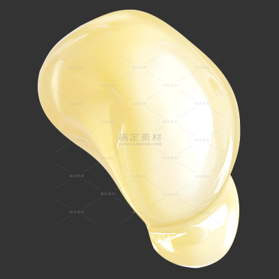 特效系列立体光泽感淡黄色流体乳液元素（td)